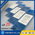 WT-20 2% Thoriated 100% qualité 1,6 * 150 électrode de soudage au tungstène Tig